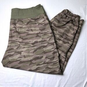 Ascend Womens Joggers Green Brown Camo Size XXL Hiking Outdoor Stretch Pants